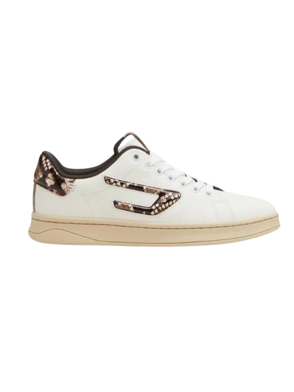 Diesel Sneaker Ladies S-Athene Low Snake Print White